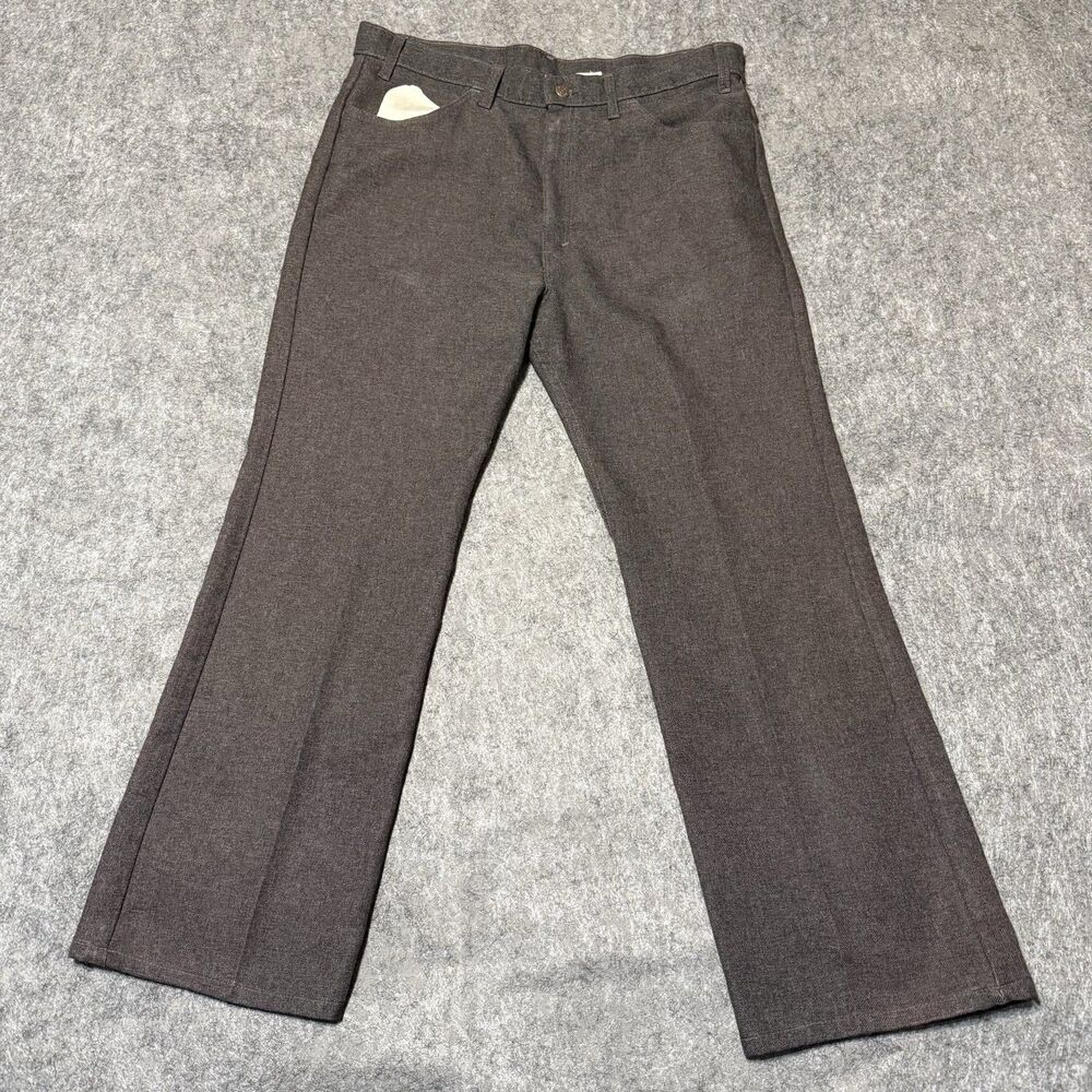 Vintage 80s Levis Mens Dress Jeans Size 38x30 Dark Brown Flared Made In USA